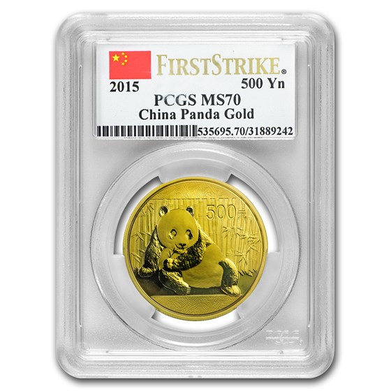 2015 China 1 oz Gold Panda MS-70 PCGS (FS) 2015 China 1 oz Gold Panda MS-70 PCGS (FS)